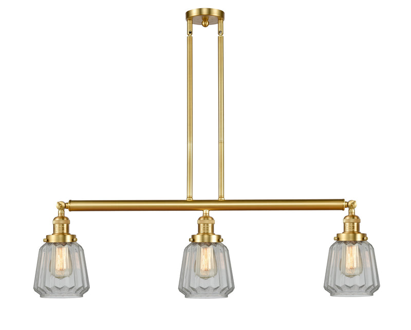 Innovations 213-SG-G142 Three Light Island Pendant, Satin Gold