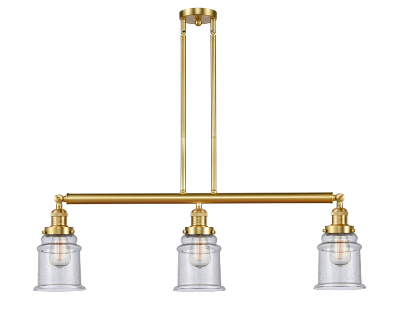 Innovations 213-SG-G184 Three Light Island Pendant, Satin Gold