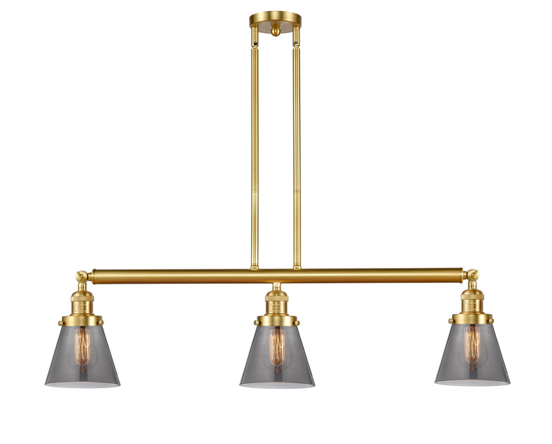 Innovations 213-SG-G63 Three Light Island Pendant, Satin Gold