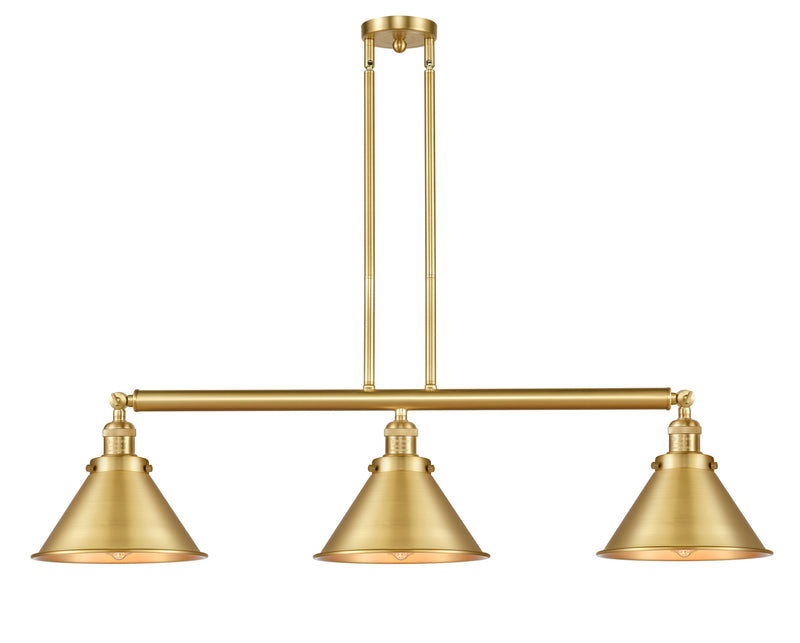 Innovations 213-SG-M10-SG Three Light Island Pendant, Satin Gold