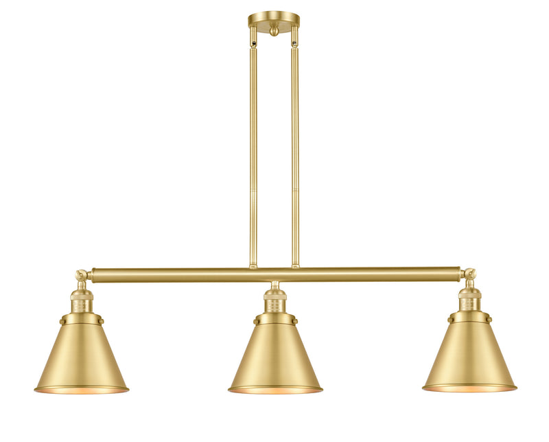 Innovations 213-SG-M13-SG-LED LED Island Pendant, Satin Gold