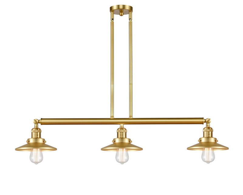 Innovations 213-SG-M4 Three Light Island Pendant, Satin Gold