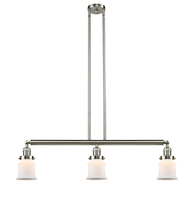 Innovations 213-SN-G181S Three Light Island Pendant, Brushed Satin Nickel