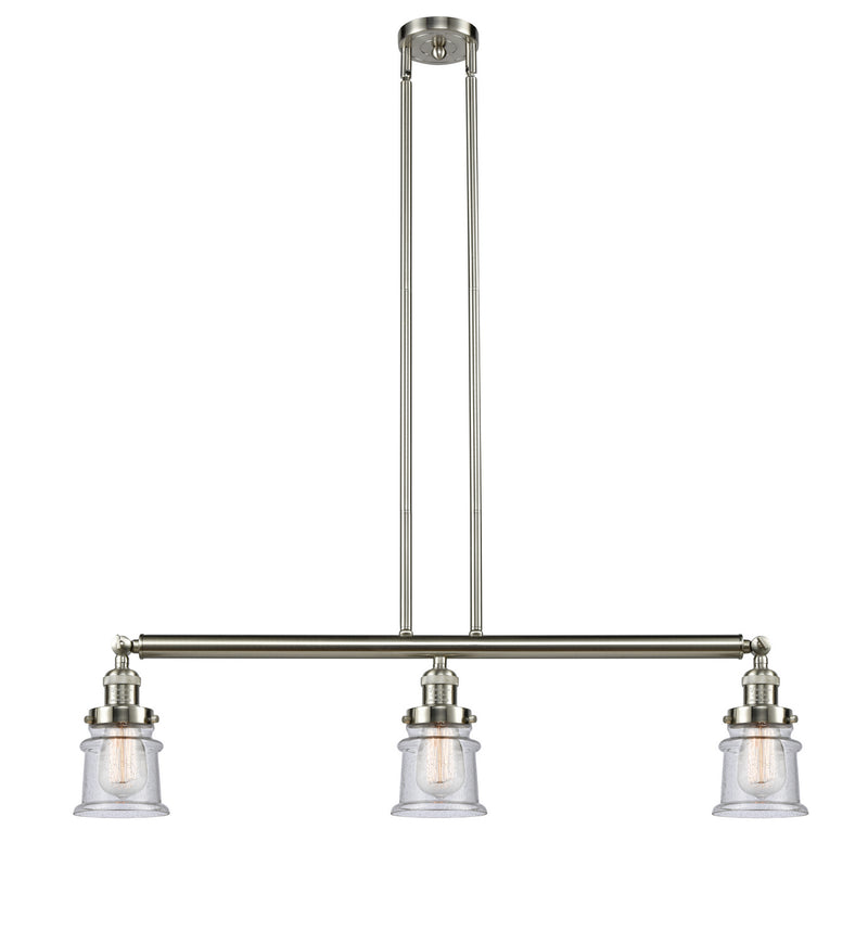 Innovations 213-SN-G184S-LED LED Island Pendant, Brushed Satin Nickel