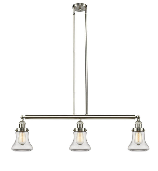 Innovations 213-SN-G192 Three Light Island Pendant, Brushed Satin Nickel