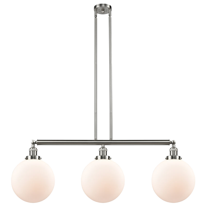Innovations 213-SN-G201-10-LED LED Island Pendant, Brushed Satin Nickel