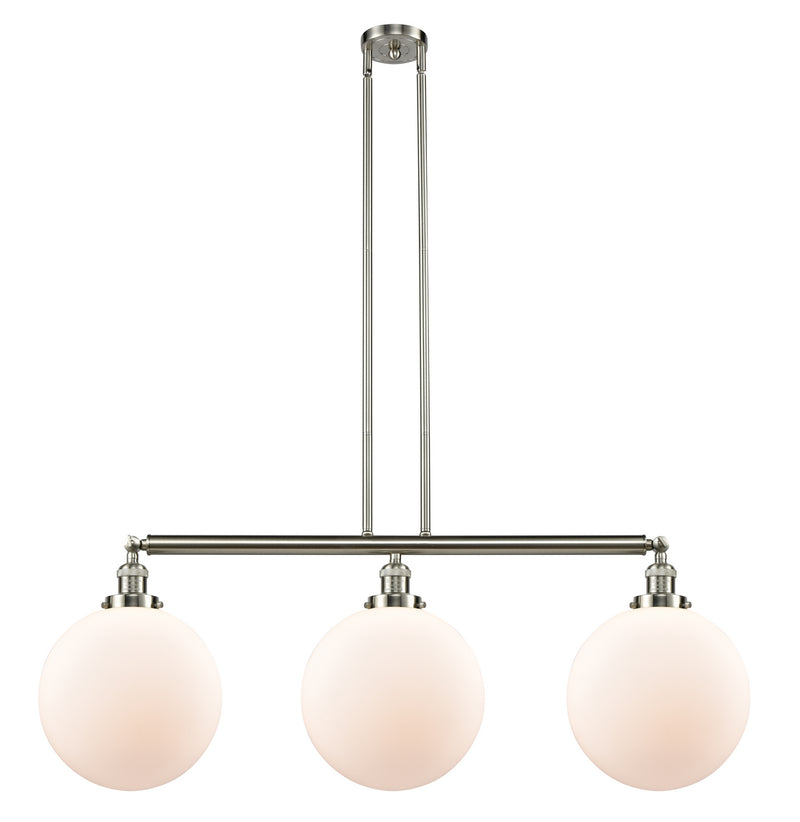 Innovations 213-SN-G201-12-LED LED Island Pendant, Brushed Satin Nickel