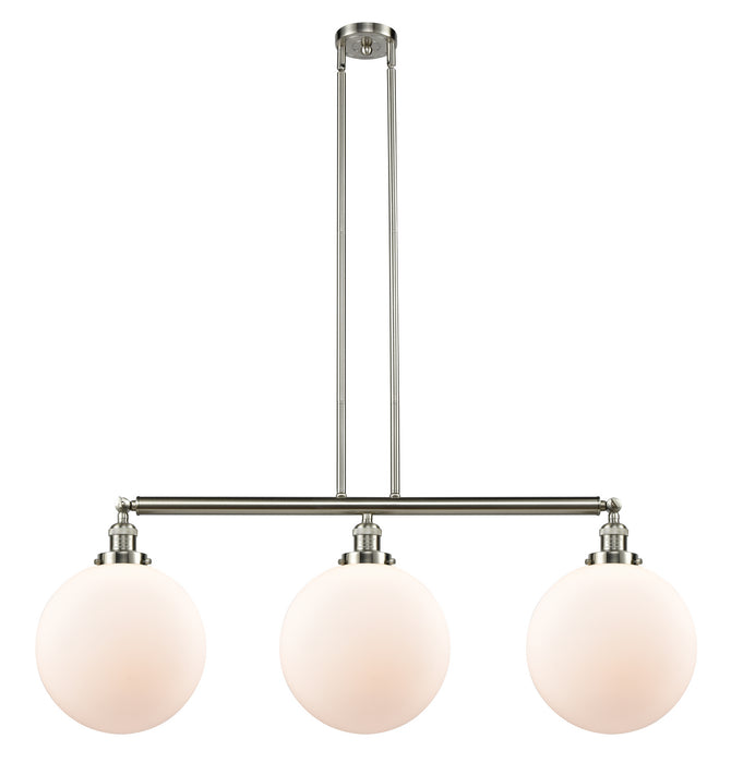 Innovations 213-SN-G201-12-LED LED Island Pendant, Brushed Satin Nickel