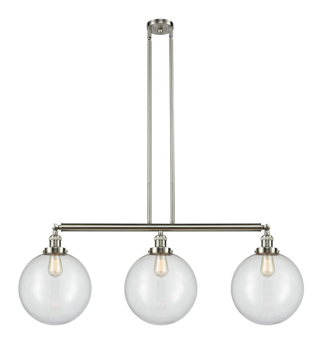 Innovations 213-SN-G202-12-LED LED Island Pendant, Brushed Satin Nickel