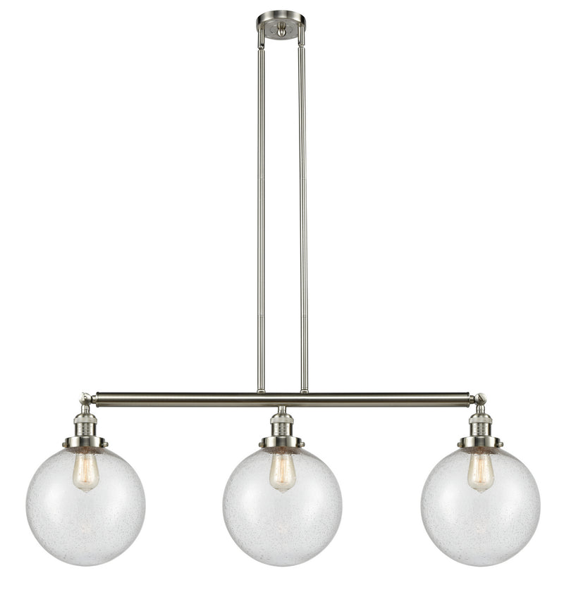Innovations 213-SN-G204-10-LED LED Island Pendant, Brushed Satin Nickel