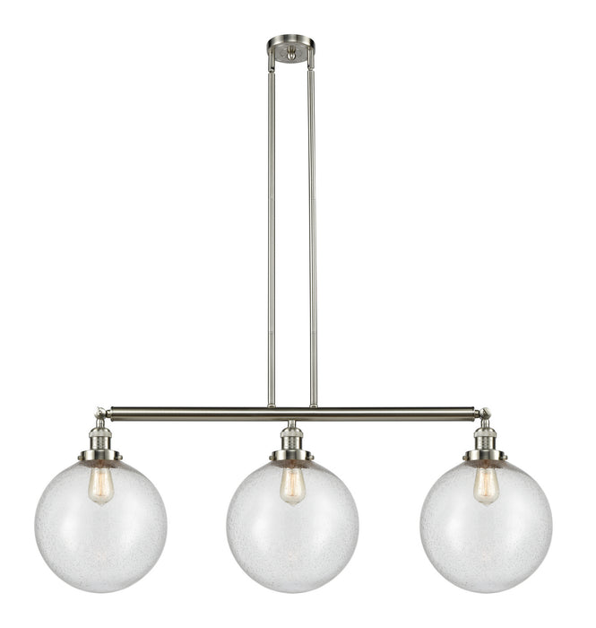 Innovations 213-SN-G204-12-LED LED Island Pendant, Brushed Satin Nickel