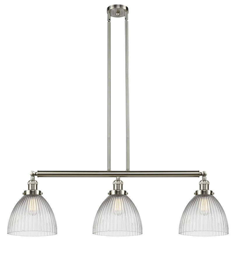 Innovations 213-SN-G222 Three Light Island Pendant, Brushed Satin Nickel
