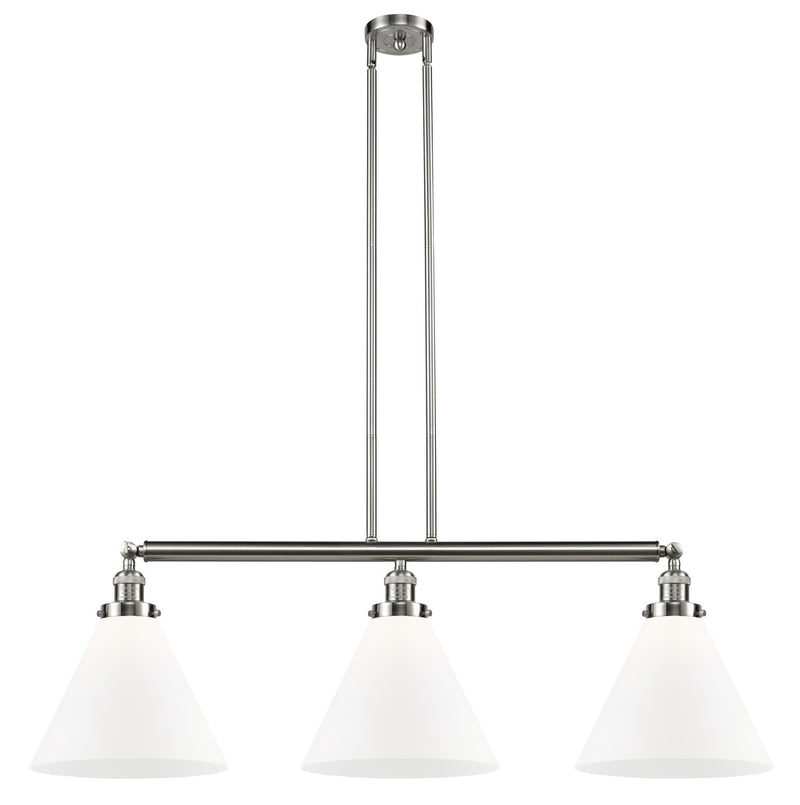 Innovations 213-SN-G41-L Three Light Island Pendant, Brushed Satin Nickel