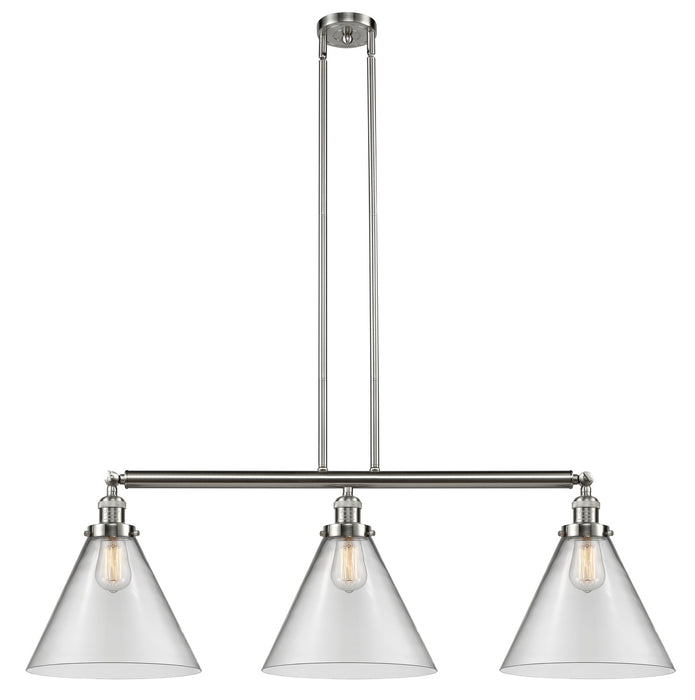 Innovations 213-SN-G42-L Three Light Island Pendant, Brushed Satin Nickel