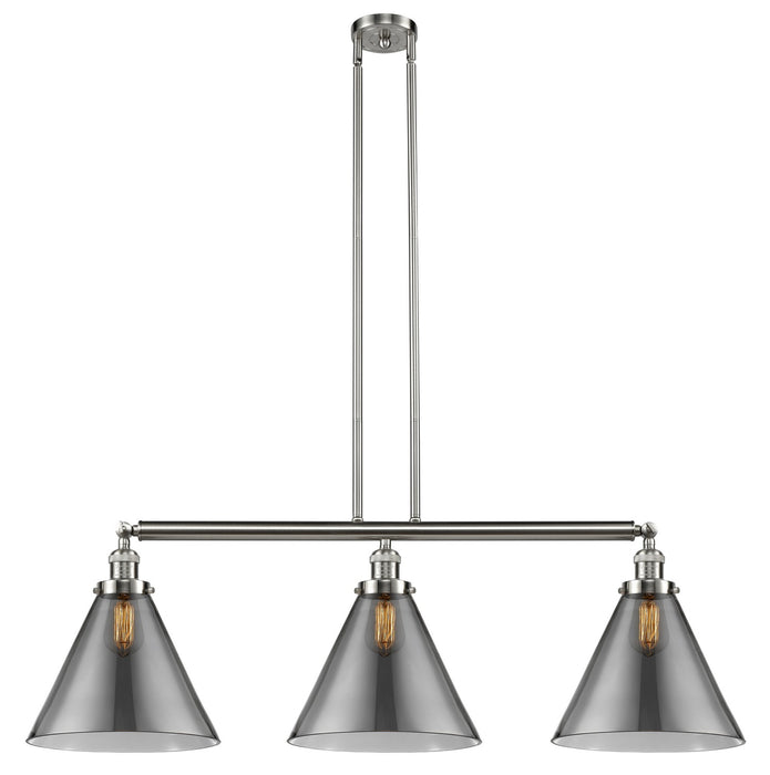 Innovations 213-SN-G43-L Three Light Island Pendant, Brushed Satin Nickel