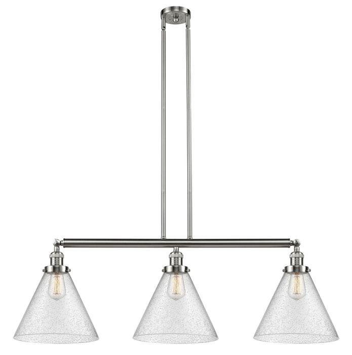 Innovations 213-SN-G44-L Three Light Island Pendant, Brushed Satin Nickel