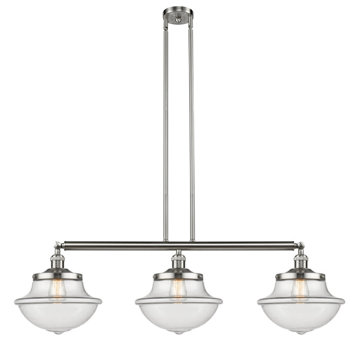 Innovations 213-SN-G542 Three Light Island Pendant, Brushed Satin Nickel