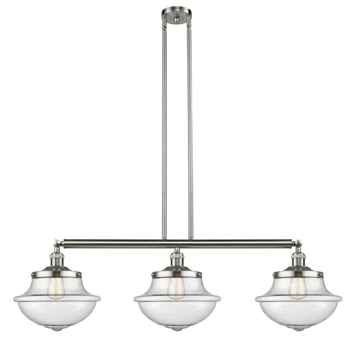 Innovations 213-SN-G544 Three Light Island Pendant, Brushed Satin Nickel