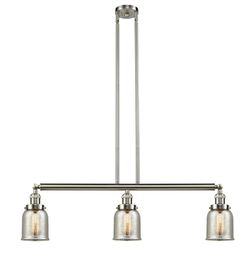 Innovations 213-SN-G58 Three Light Island Pendant, Brushed Satin Nickel
