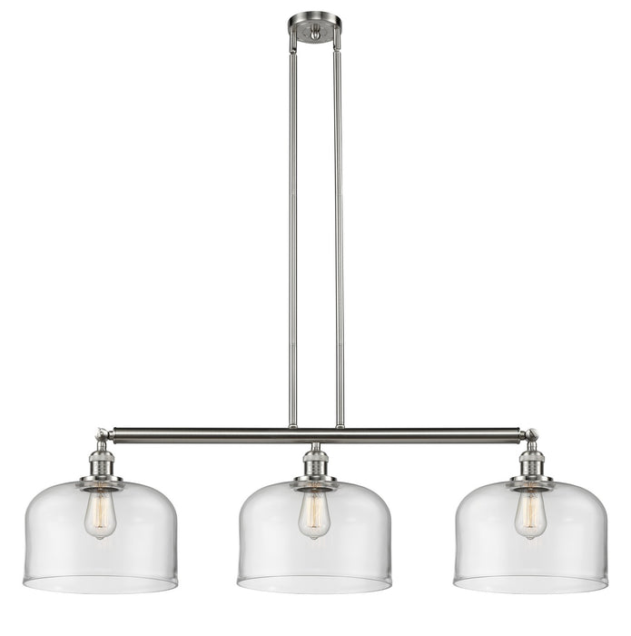 Innovations 213-SN-G72-L Three Light Island Pendant, Brushed Satin Nickel