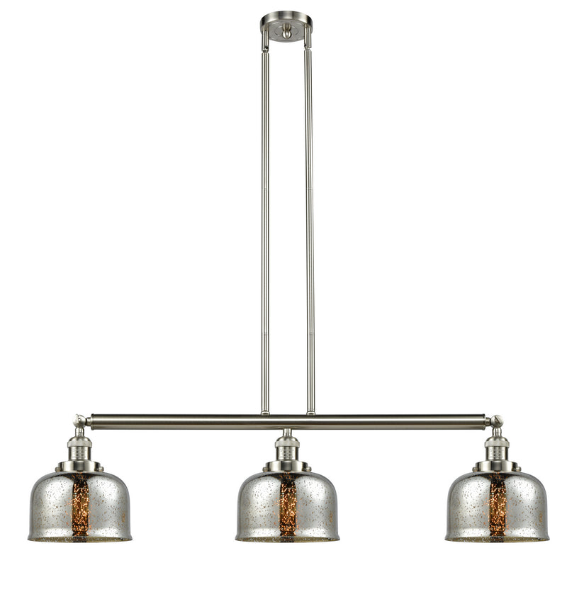 Innovations 213-SN-G78 Three Light Island Pendant, Brushed Satin Nickel