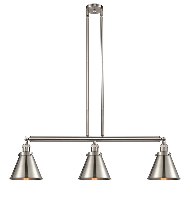 Innovations 213-SN-M13-SN Three Light Island Pendant, Brushed Satin Nickel