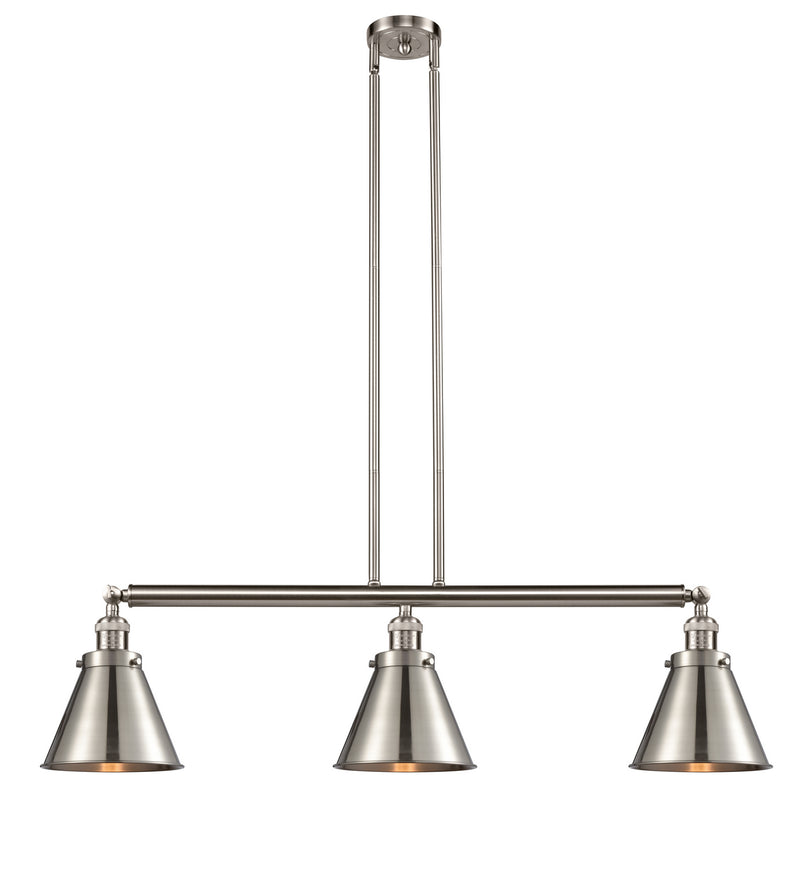 Innovations 213-SN-M13-SN-LED LED Island Pendant, Brushed Satin Nickel