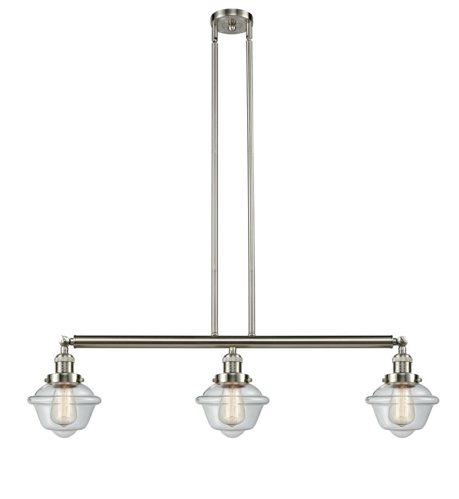 Innovations 213-SN-G532 Three Light Island Pendant, Brushed Satin Nickel