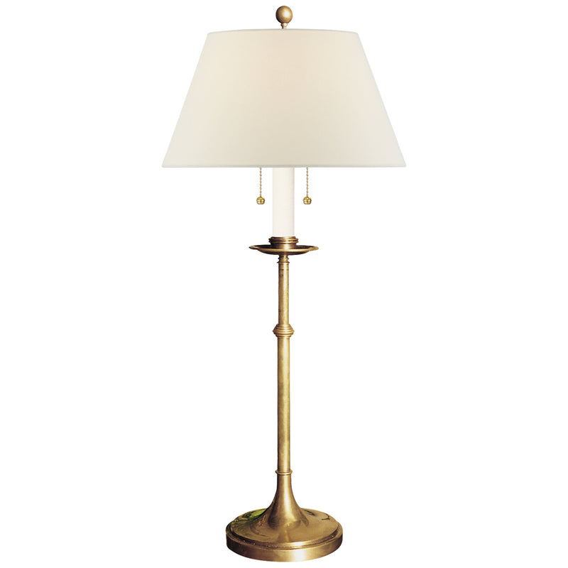 Visual Comfort Signature CHA 8188AB-L Two Light Table Lamp, Antique-Burnished Brass
