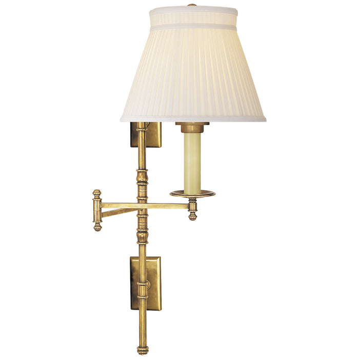 Visual Comfort Signature CHD 5102AB-SC One Light Swing Arm Wall Sconce, Antique-Burnished Brass