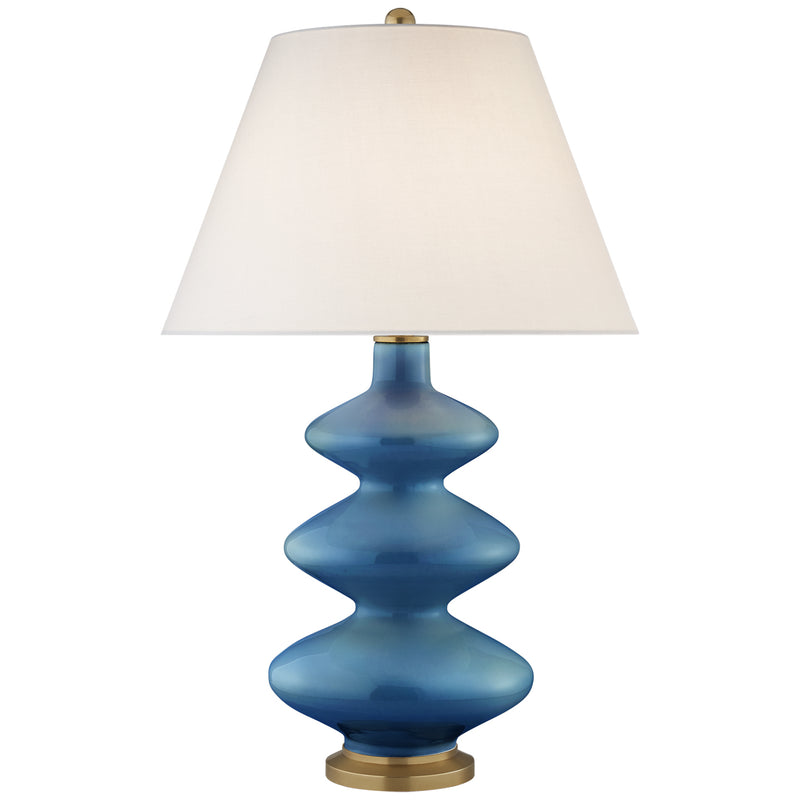 Visual Comfort Signature CS 3631AQC-L One Light Table Lamp, Aqua Crackle