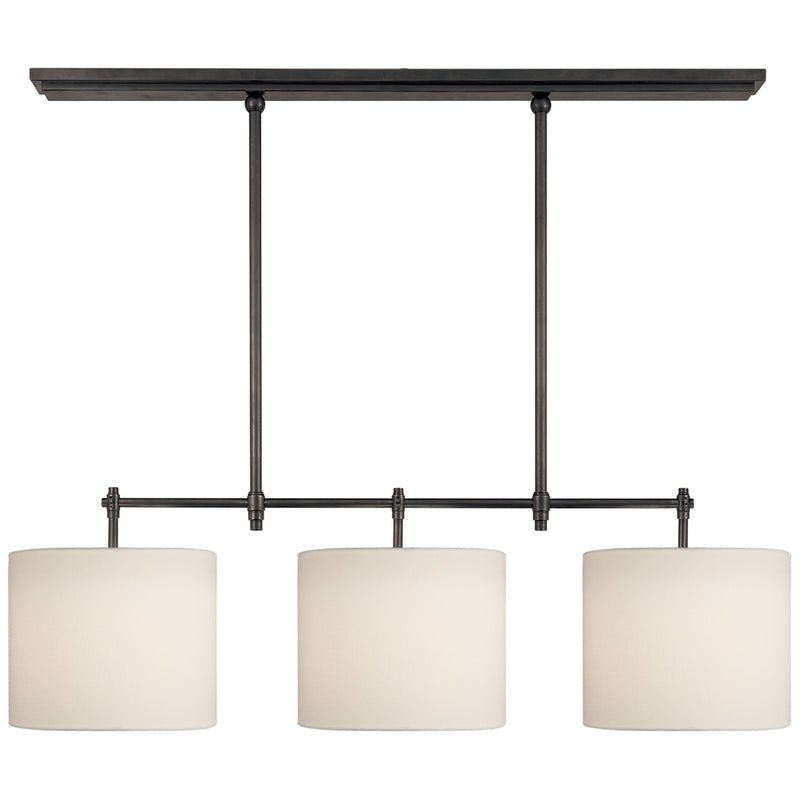Visual Comfort Signature TOB 5004BZ-L Three Light Billiard Pendant, Bronze