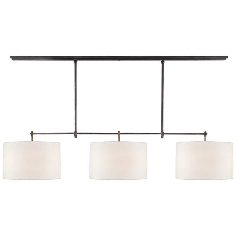 Visual Comfort Signature TOB 5005BZ-L Three Light Billiard Pendant, Bronze