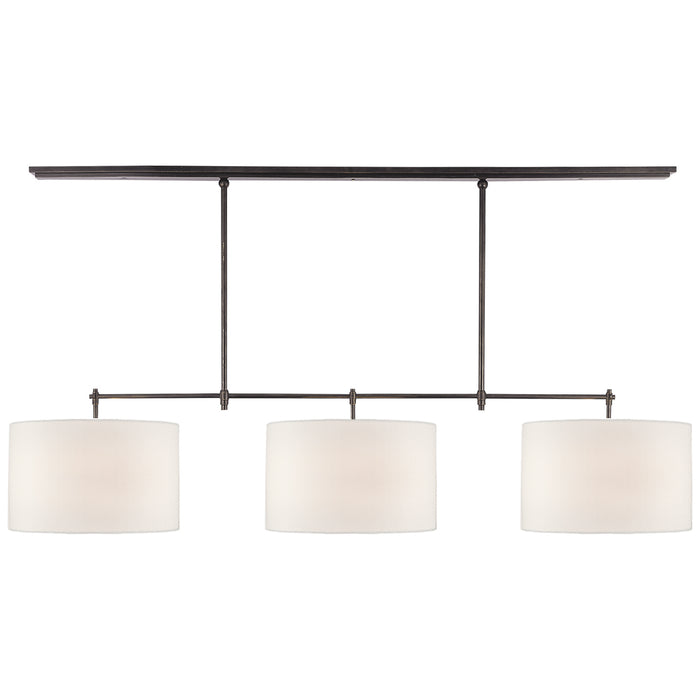 Visual Comfort Signature TOB 5005BZ-L Three Light Billiard Pendant, Bronze