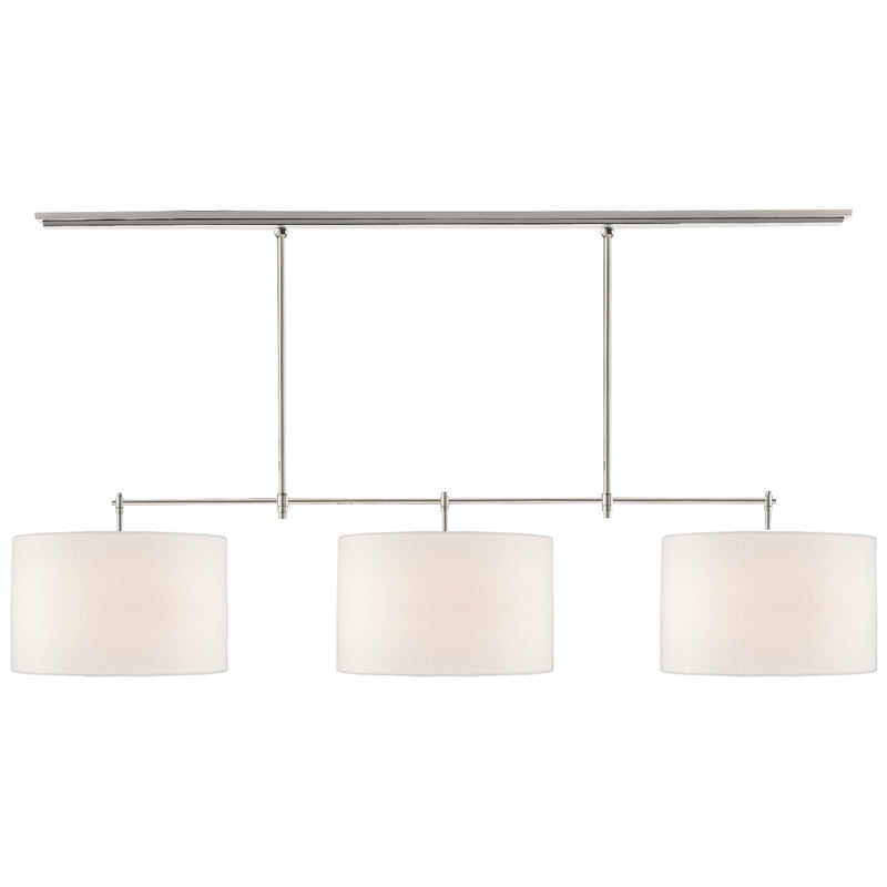 Visual Comfort Signature TOB 5005PN-L Three Light Billiard Pendant, Polished Nickel
