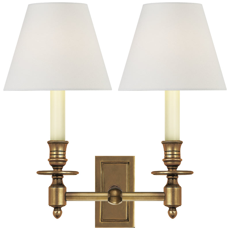 Visual Comfort Signature S 2212HAB-L2 Two Light Wall Sconce, Hand-Rubbed Antique Brass