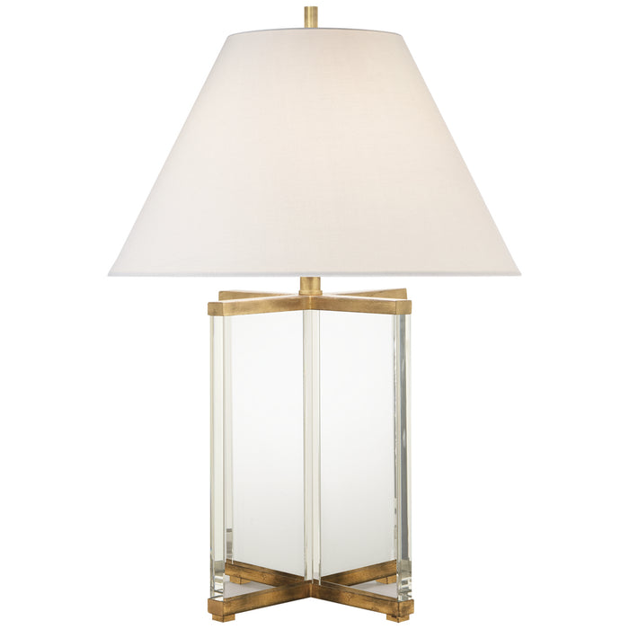 Visual Comfort Signature SP 3005CG/GI-L One Light Table Lamp, Crystal with Gild