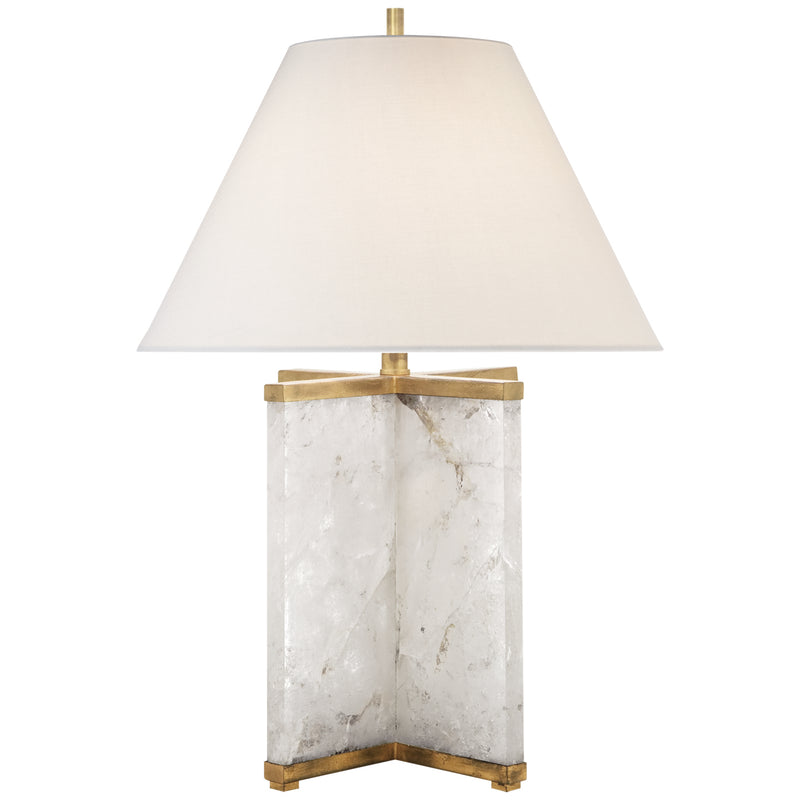 Visual Comfort Signature SP 3005Q-L One Light Table Lamp, Natural Quartz Stone
