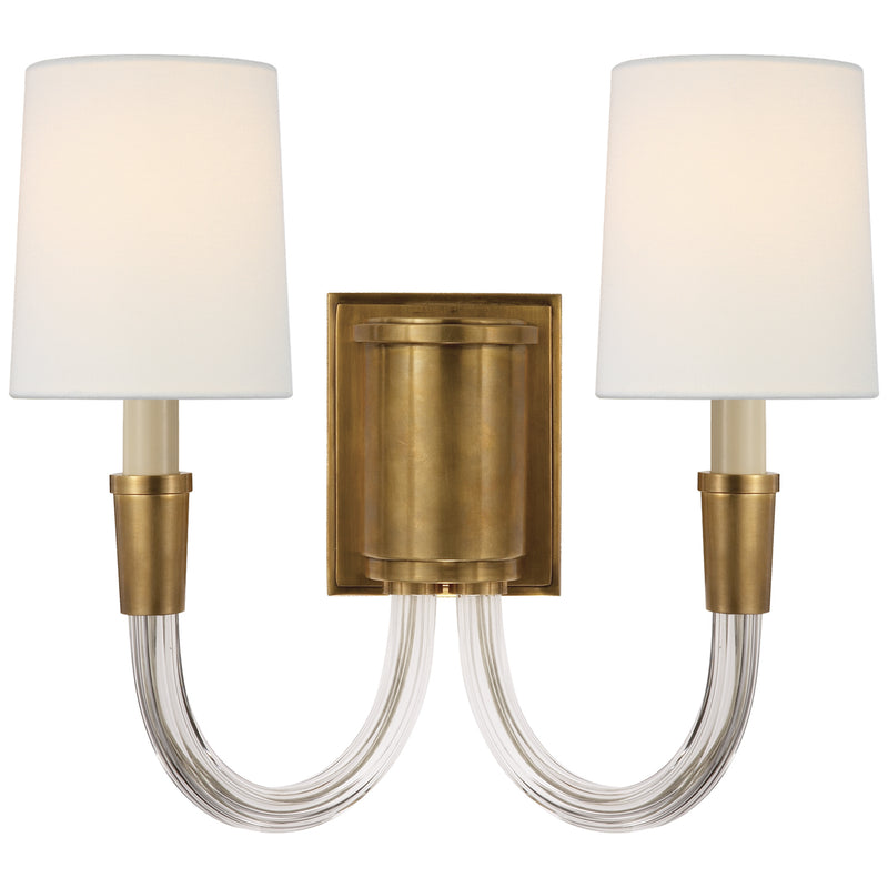 Visual Comfort Signature TOB 2033HAB-L Two Light Wall Sconce, Hand-Rubbed Antique Brass