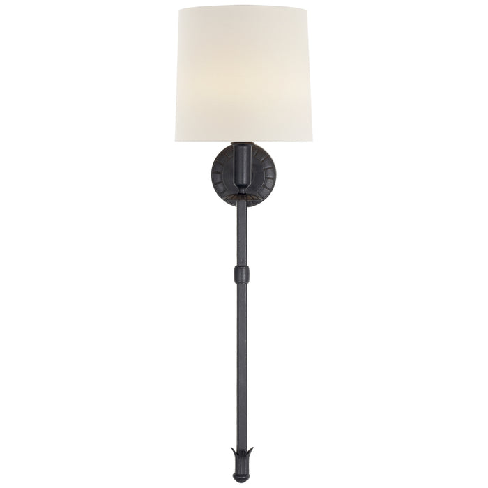 Visual Comfort Signature TOB 2116AI-L Two Light Wall Sconce, Aged Iron