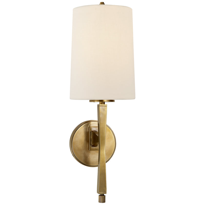 Visual Comfort Signature TOB 2740HAB-L One Light Wall Sconce, Hand-Rubbed Antique Brass