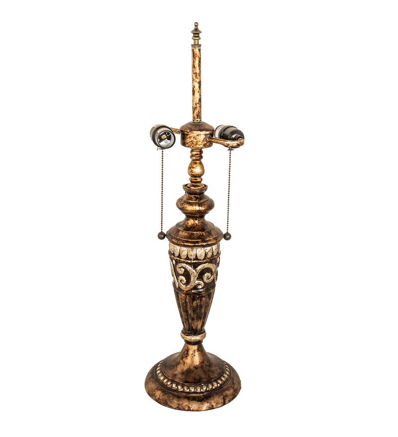 Meyda Tiffany 150223 Two Light Table Base, Gold/Silver
