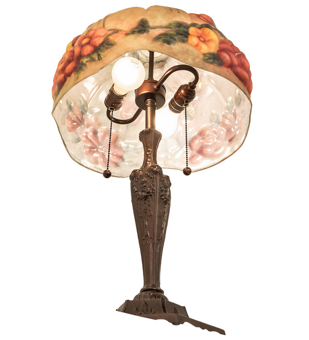 Meyda Tiffany 217667 Two Light Table Lamp, Mahogany Bronze