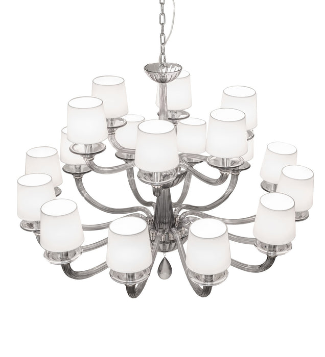 Meyda Tiffany 245498 LED Chandelier, Smoked Glass/Polished Nickel
