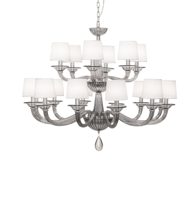 Meyda Tiffany 245498 LED Chandelier, Smoked Glass/Polished Nickel