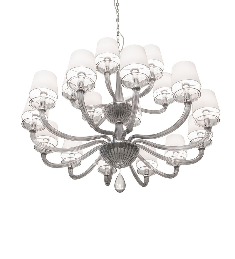 Meyda Tiffany 245498 LED Chandelier, Smoked Glass/Polished Nickel