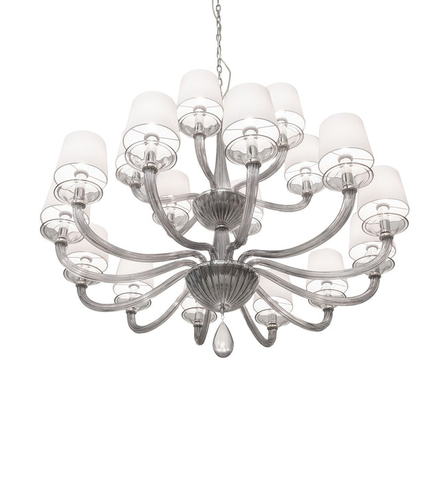 Meyda Tiffany 245498 LED Chandelier, Smoked Glass/Polished Nickel