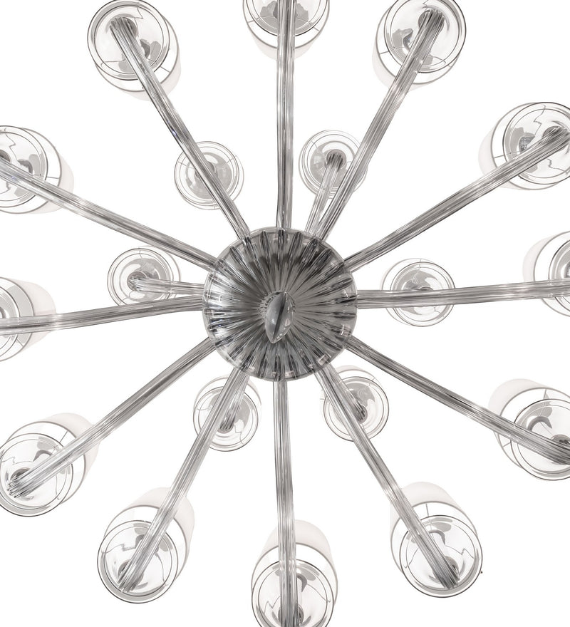 Meyda Tiffany 245498 LED Chandelier, Smoked Glass/Polished Nickel