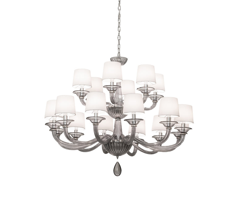 Meyda Tiffany 245498 LED Chandelier, Smoked Glass/Polished Nickel