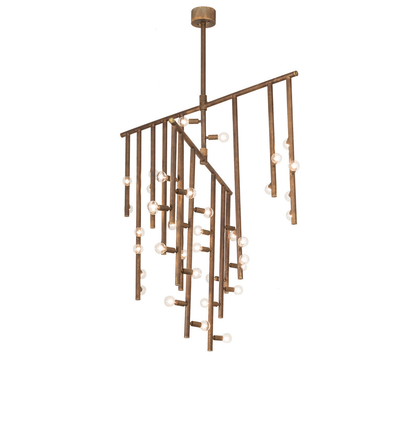 Meyda Tiffany 247124 LED Chandelier, Vintage Brass